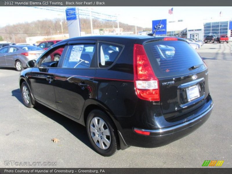 Black Noir Pearl / Black 2012 Hyundai Elantra GLS Touring
