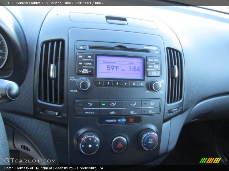 Black Noir Pearl / Black 2012 Hyundai Elantra GLS Touring