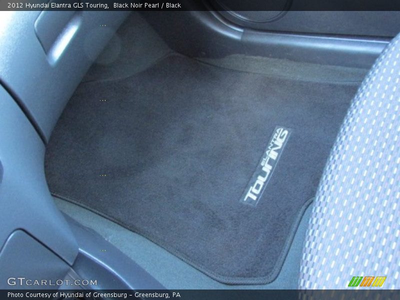Black Noir Pearl / Black 2012 Hyundai Elantra GLS Touring