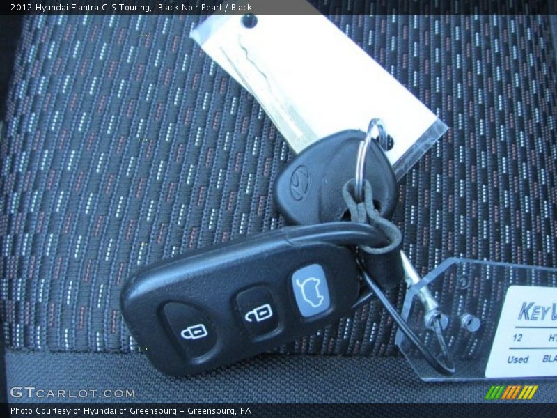 Black Noir Pearl / Black 2012 Hyundai Elantra GLS Touring