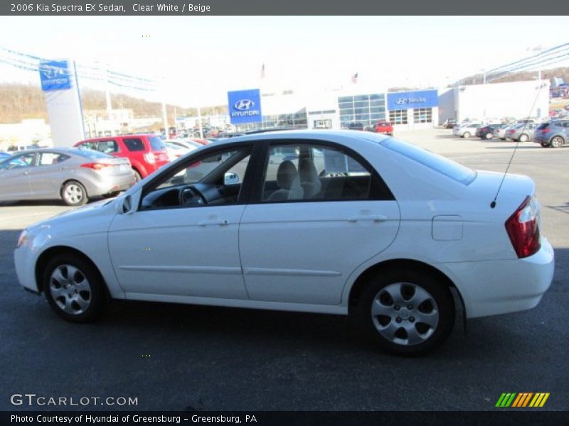 Clear White / Beige 2006 Kia Spectra EX Sedan