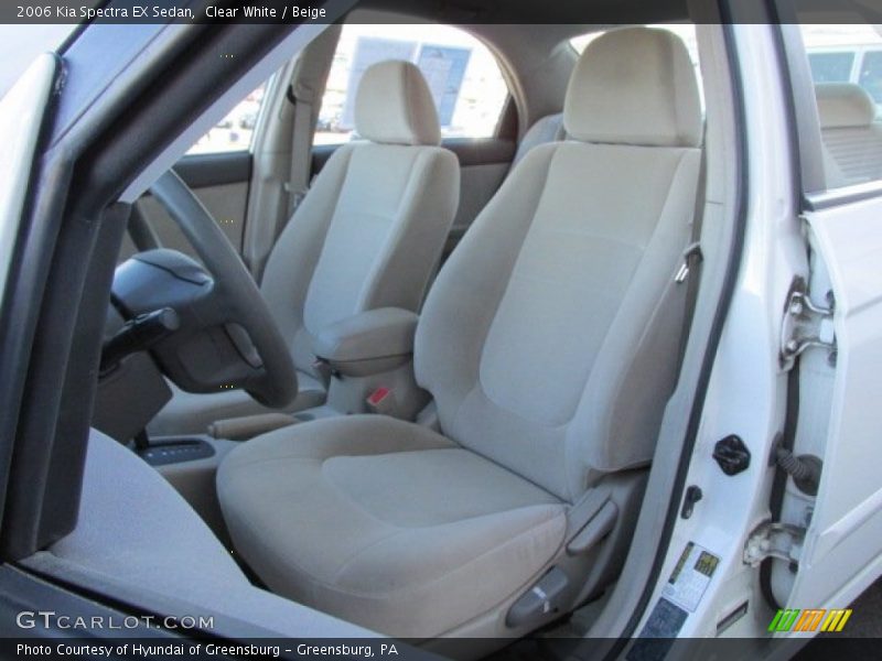Clear White / Beige 2006 Kia Spectra EX Sedan