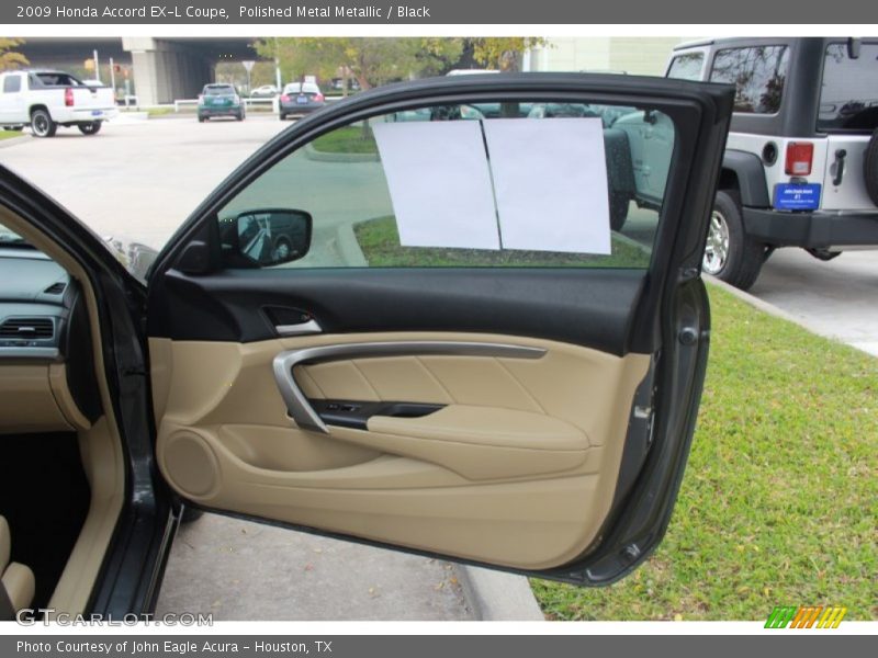 Polished Metal Metallic / Black 2009 Honda Accord EX-L Coupe