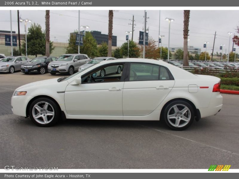 White Diamond Pearl / Camel 2006 Acura TL 3.2