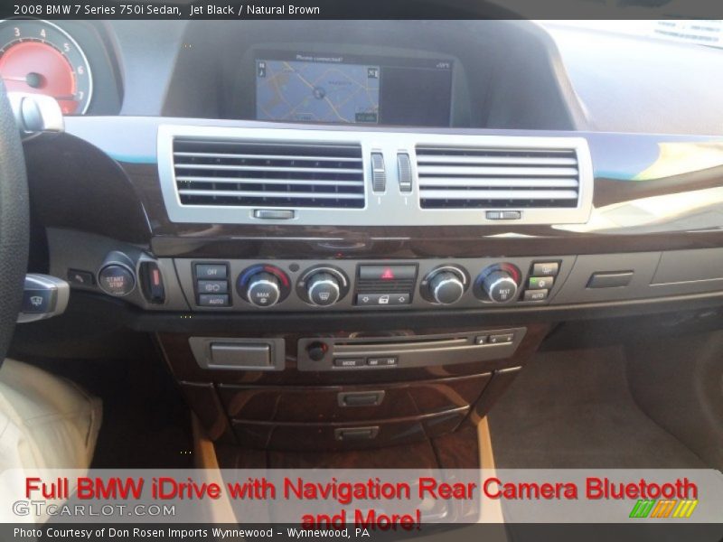 Jet Black / Natural Brown 2008 BMW 7 Series 750i Sedan