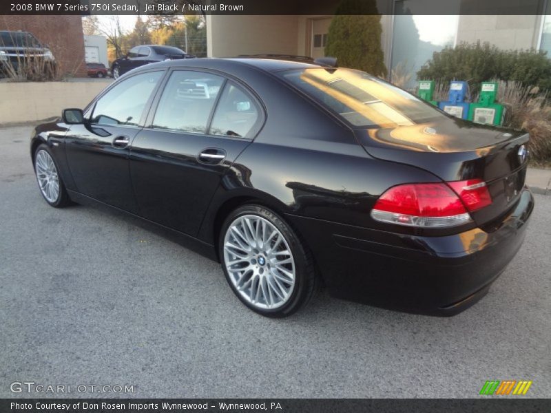 Jet Black / Natural Brown 2008 BMW 7 Series 750i Sedan