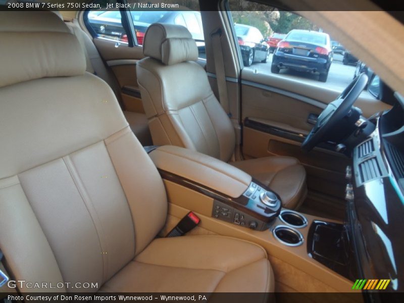 Jet Black / Natural Brown 2008 BMW 7 Series 750i Sedan