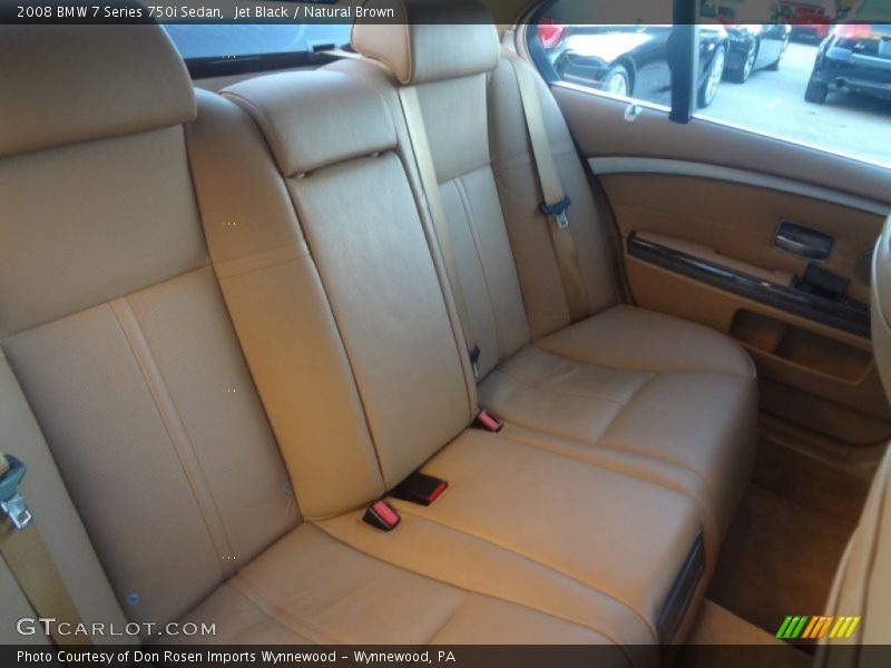 Jet Black / Natural Brown 2008 BMW 7 Series 750i Sedan
