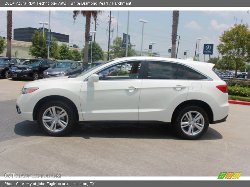 White Diamond Pearl / Parchment 2014 Acura RDX Technology AWD