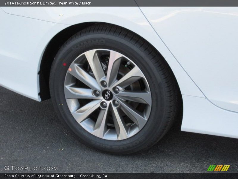 Pearl White / Black 2014 Hyundai Sonata Limited