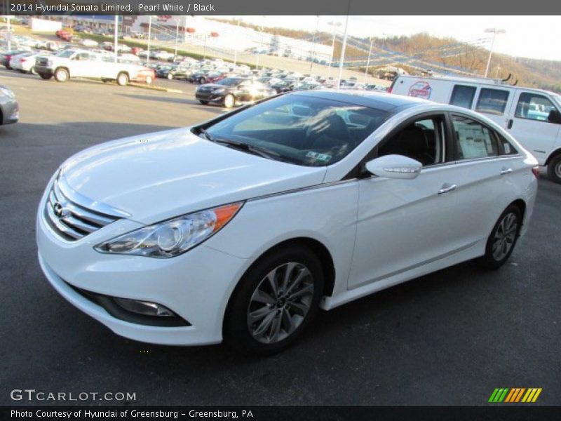 Pearl White / Black 2014 Hyundai Sonata Limited