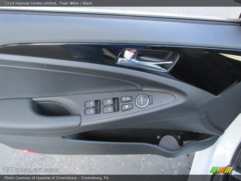 Pearl White / Black 2014 Hyundai Sonata Limited