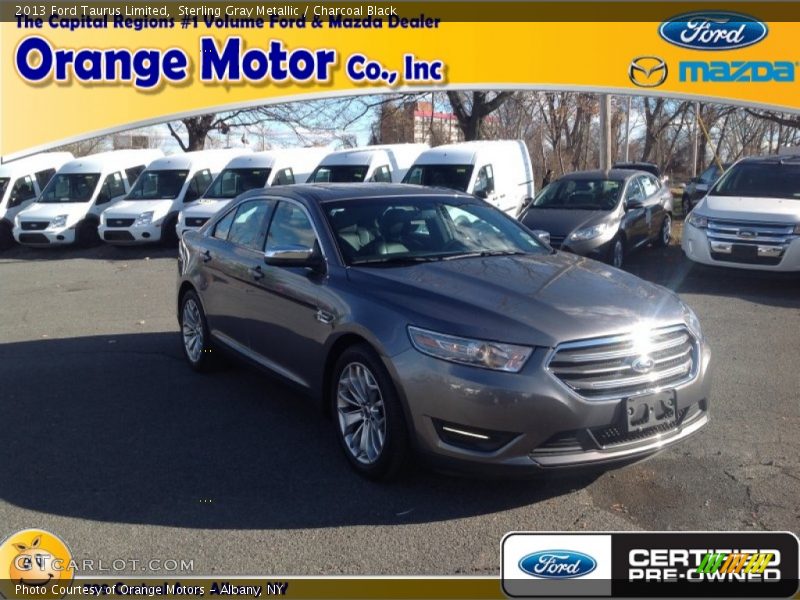 Sterling Gray Metallic / Charcoal Black 2013 Ford Taurus Limited