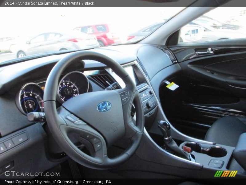 Pearl White / Black 2014 Hyundai Sonata Limited