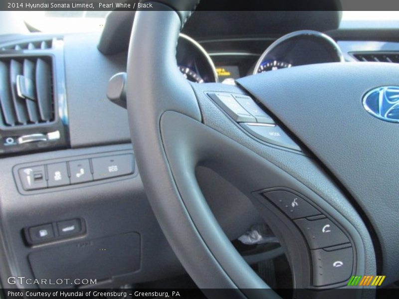 Pearl White / Black 2014 Hyundai Sonata Limited