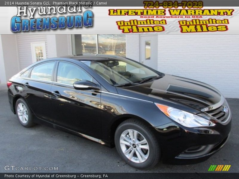 Phantom Black Metallic / Camel 2014 Hyundai Sonata GLS