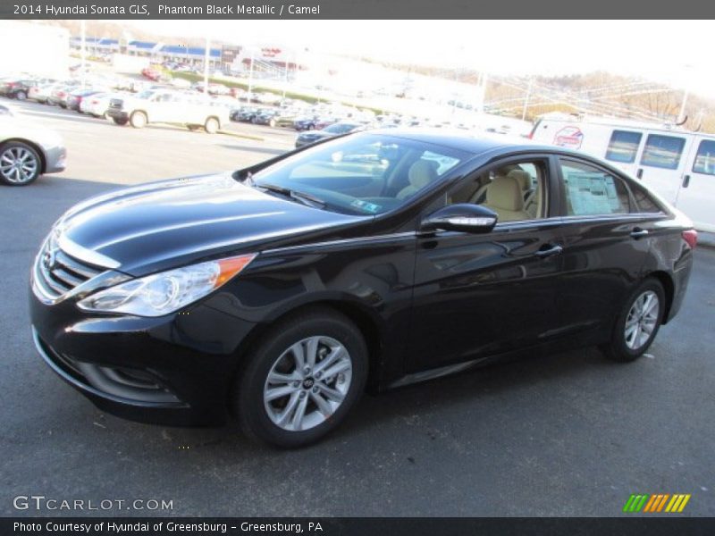 Phantom Black Metallic / Camel 2014 Hyundai Sonata GLS
