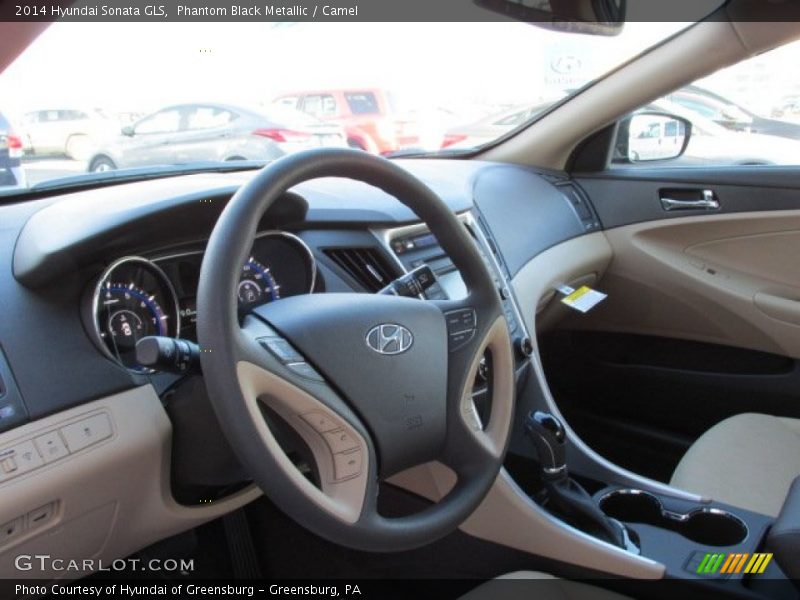 Phantom Black Metallic / Camel 2014 Hyundai Sonata GLS