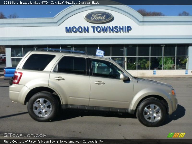 Gold Leaf Metallic / Charcoal Black 2012 Ford Escape Limited 4WD
