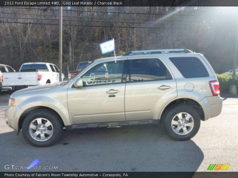 Gold Leaf Metallic / Charcoal Black 2012 Ford Escape Limited 4WD