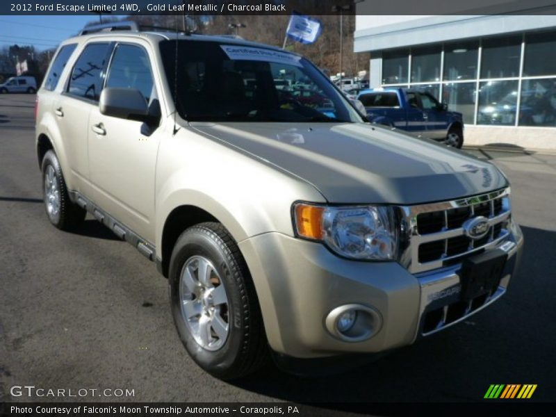 Gold Leaf Metallic / Charcoal Black 2012 Ford Escape Limited 4WD