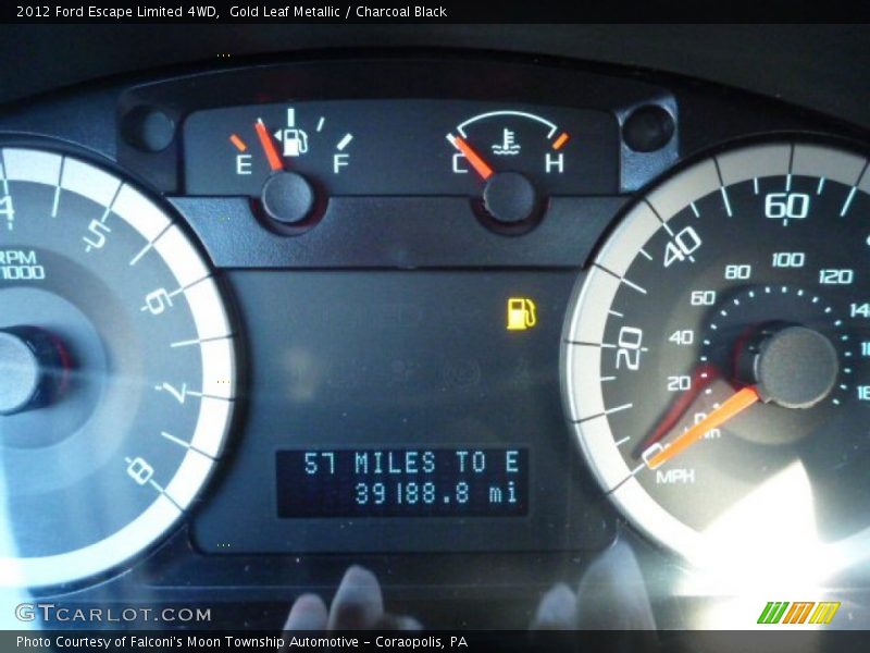 Gold Leaf Metallic / Charcoal Black 2012 Ford Escape Limited 4WD