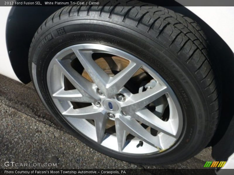 White Platinum Tri-Coat / Camel 2012 Ford Fusion SEL