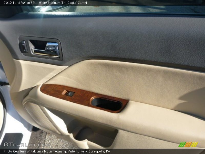 White Platinum Tri-Coat / Camel 2012 Ford Fusion SEL