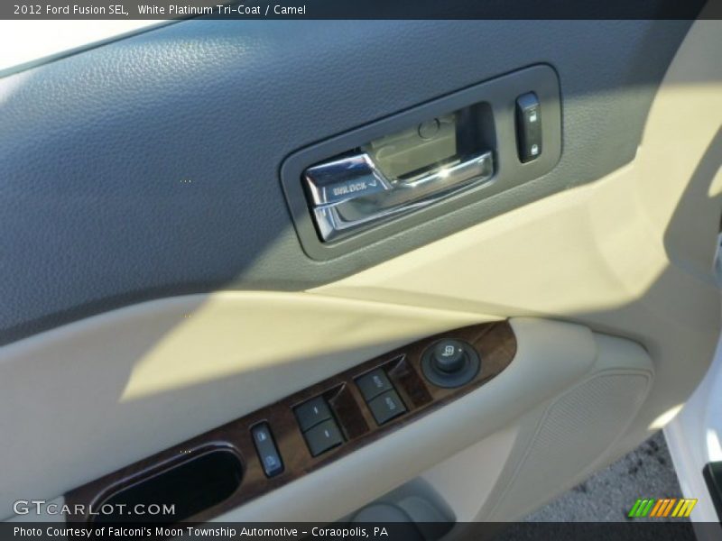 White Platinum Tri-Coat / Camel 2012 Ford Fusion SEL