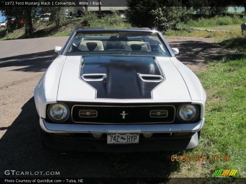 White / Black 1972 Ford Mustang Mach 1 Convertible