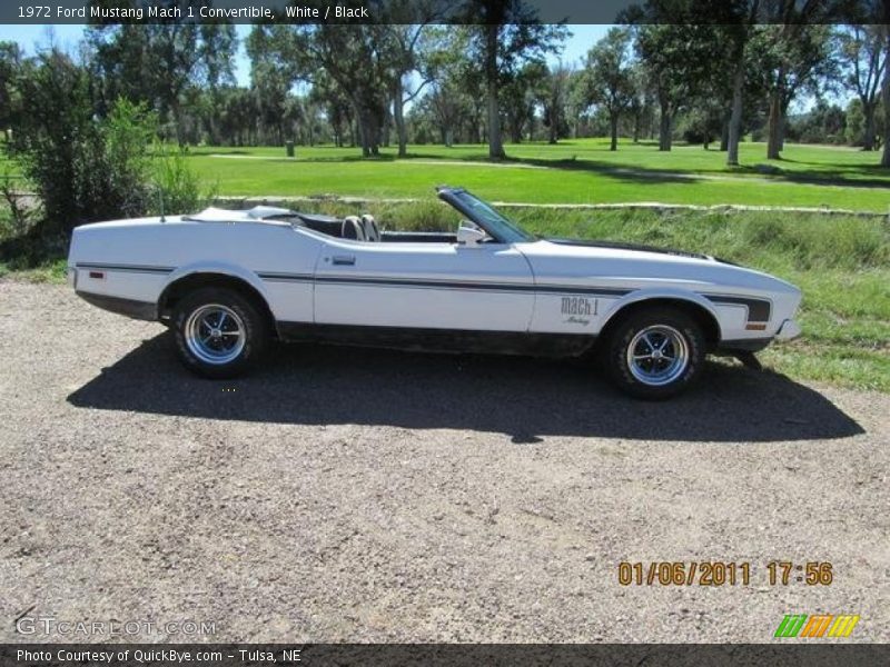 White / Black 1972 Ford Mustang Mach 1 Convertible