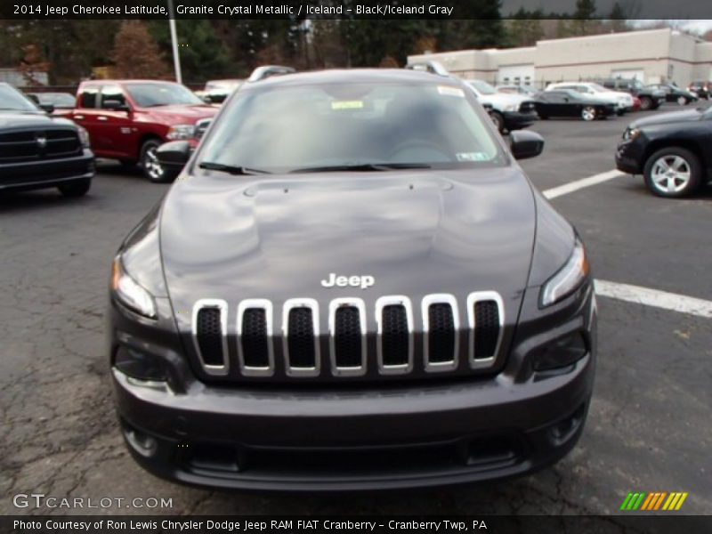 Granite Crystal Metallic / Iceland - Black/Iceland Gray 2014 Jeep Cherokee Latitude