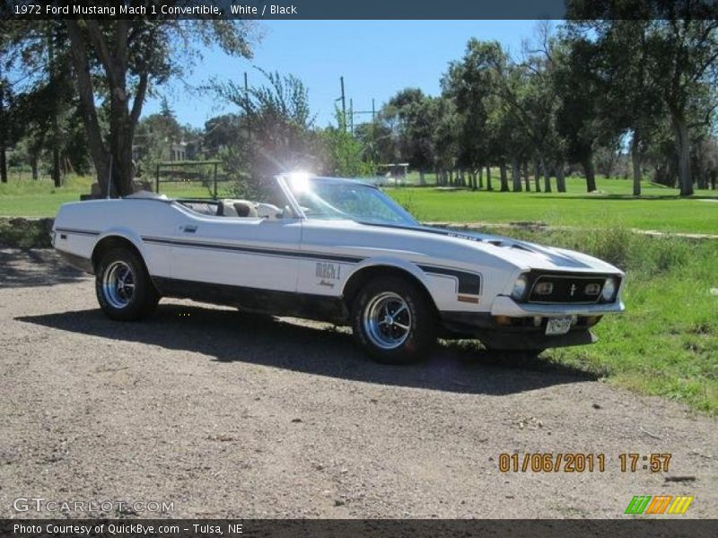 White / Black 1972 Ford Mustang Mach 1 Convertible