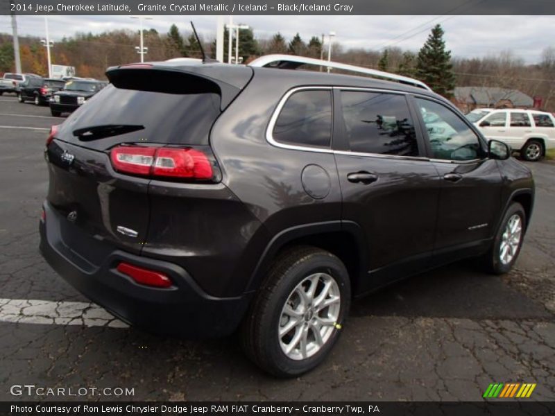 Granite Crystal Metallic / Iceland - Black/Iceland Gray 2014 Jeep Cherokee Latitude