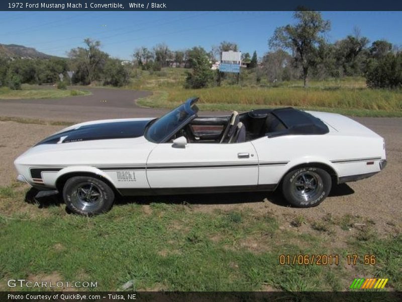 White / Black 1972 Ford Mustang Mach 1 Convertible