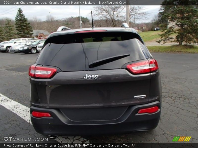 Granite Crystal Metallic / Iceland - Black/Iceland Gray 2014 Jeep Cherokee Latitude