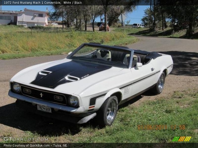 White / Black 1972 Ford Mustang Mach 1 Convertible