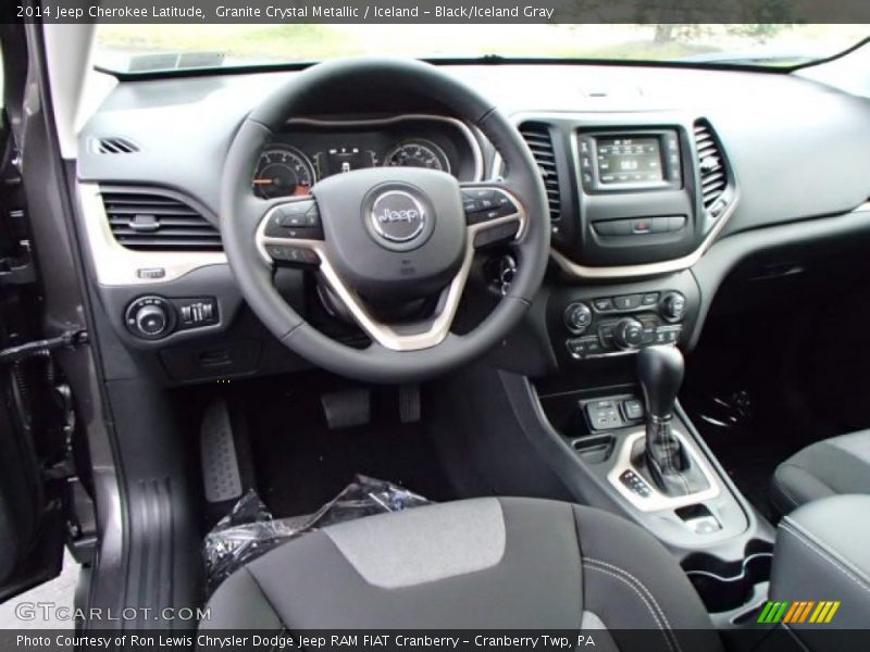 Granite Crystal Metallic / Iceland - Black/Iceland Gray 2014 Jeep Cherokee Latitude