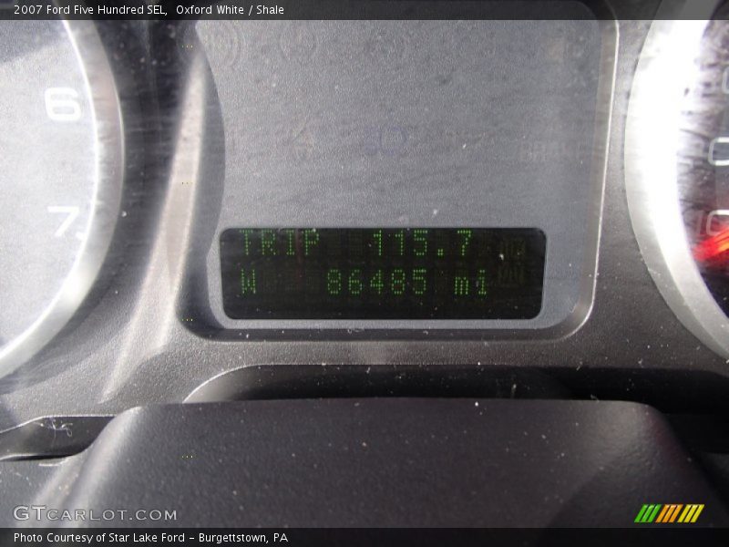 Oxford White / Shale 2007 Ford Five Hundred SEL