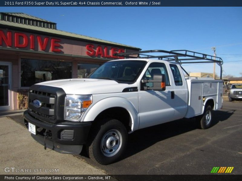 Oxford White / Steel 2011 Ford F350 Super Duty XL SuperCab 4x4 Chassis Commercial