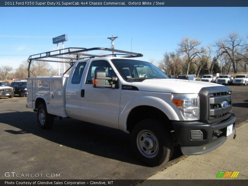 Oxford White / Steel 2011 Ford F350 Super Duty XL SuperCab 4x4 Chassis Commercial