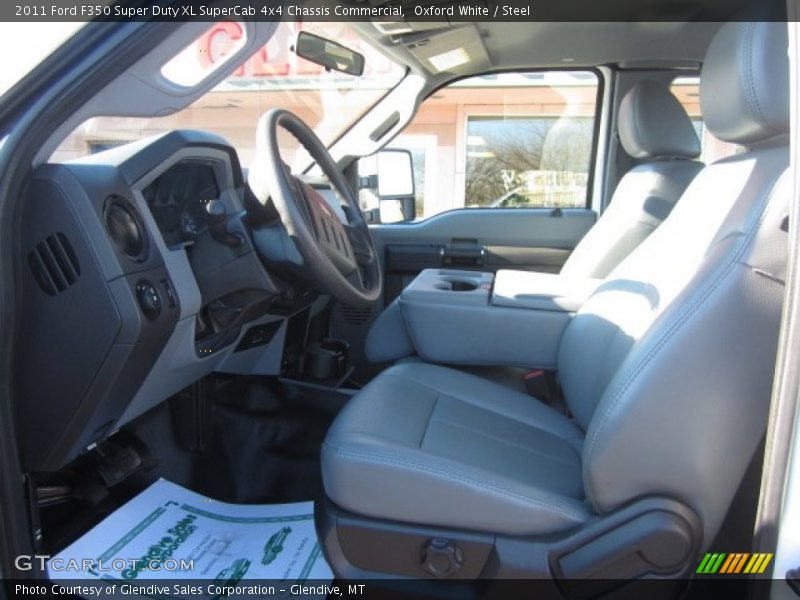 Oxford White / Steel 2011 Ford F350 Super Duty XL SuperCab 4x4 Chassis Commercial