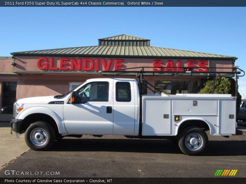 Oxford White / Steel 2011 Ford F350 Super Duty XL SuperCab 4x4 Chassis Commercial