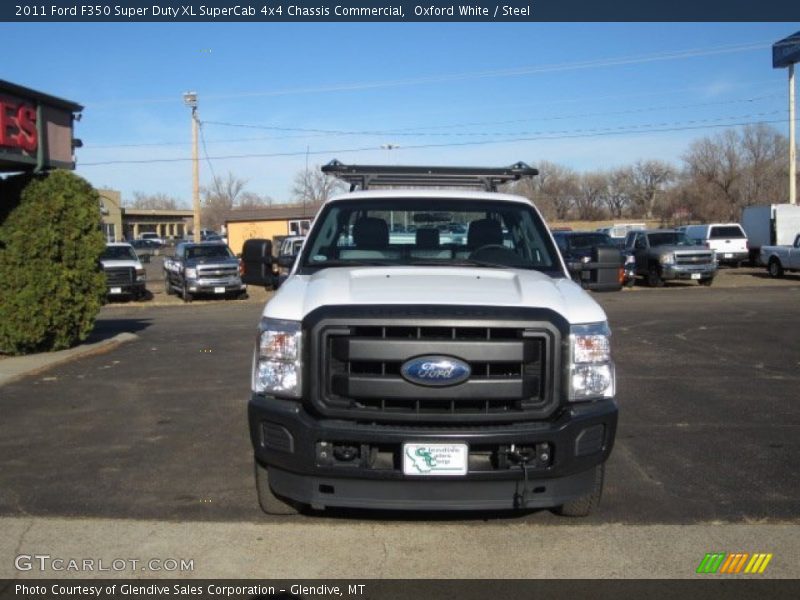 Oxford White / Steel 2011 Ford F350 Super Duty XL SuperCab 4x4 Chassis Commercial