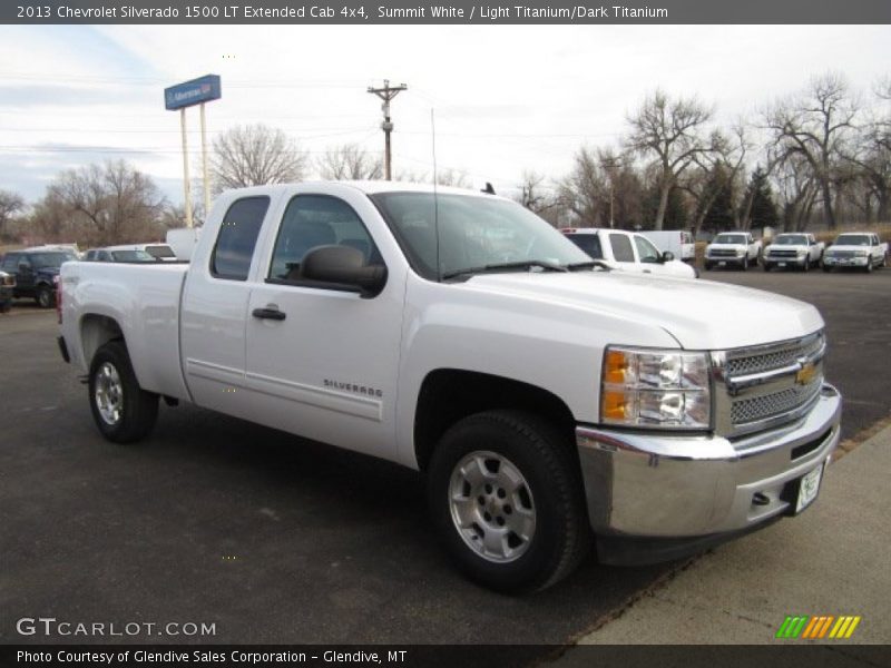 Summit White / Light Titanium/Dark Titanium 2013 Chevrolet Silverado 1500 LT Extended Cab 4x4