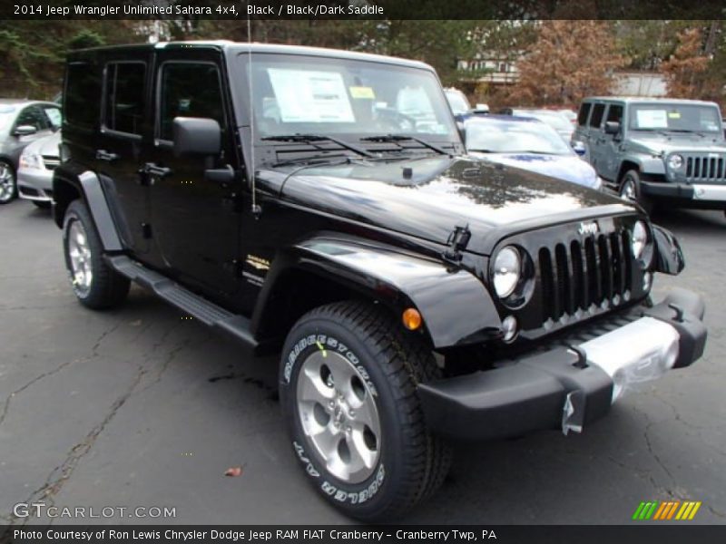 Black / Black/Dark Saddle 2014 Jeep Wrangler Unlimited Sahara 4x4