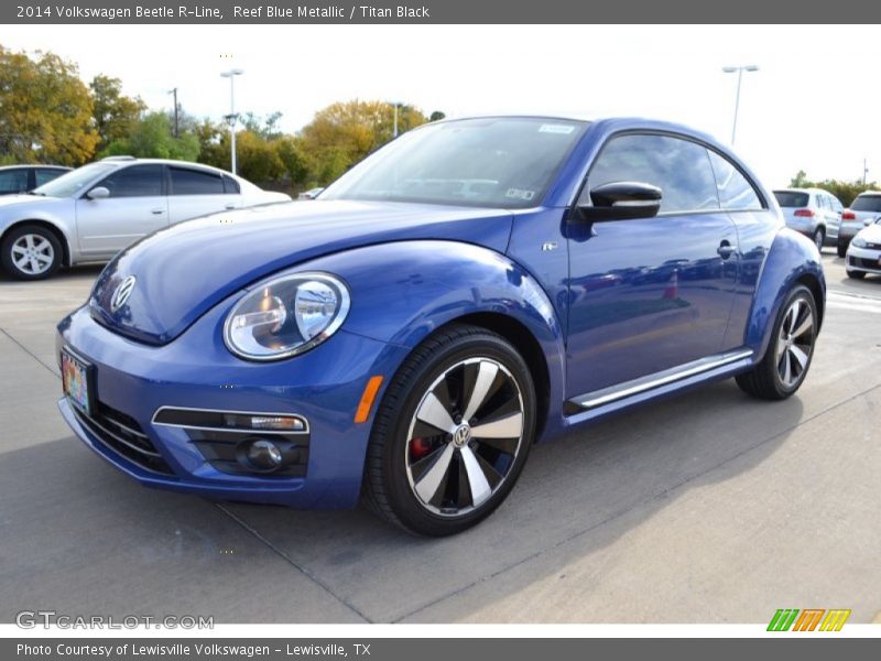 Reef Blue Metallic / Titan Black 2014 Volkswagen Beetle R-Line