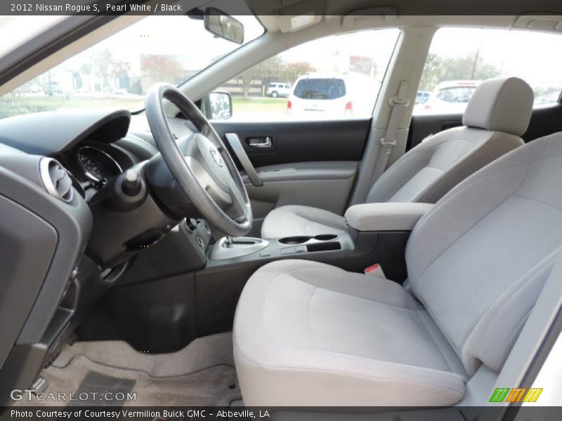 Pearl White / Black 2012 Nissan Rogue S