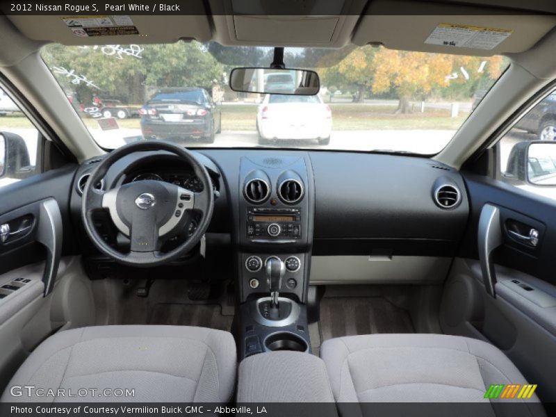 Pearl White / Black 2012 Nissan Rogue S