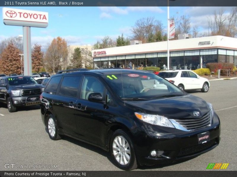 Black / Bisque 2011 Toyota Sienna XLE AWD